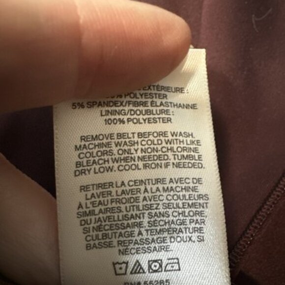 EXPRESS Burgundy Classic Cap Sleeve Slit Pencil Dress Large Fitted Cocktail - Picture 15 of 15